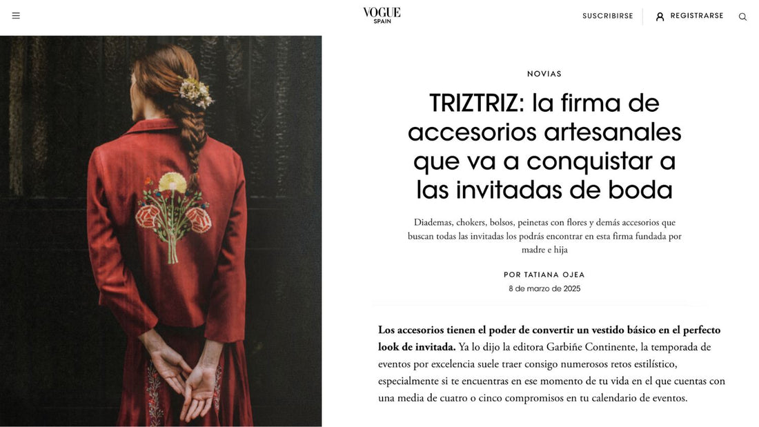TRIZTRIZ: la firma de accesorios artesanales que va a conquistar a las invitadas de boda